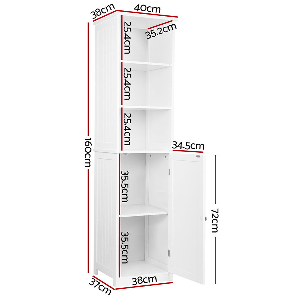 Artiss Bathroom Cabinet Storage 160cm White FURNI-G-TB128-WH