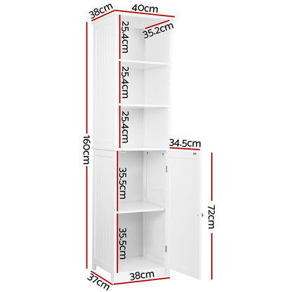 Artiss Bathroom Cabinet Storage 160cm White FURNI-G-TB128-WH