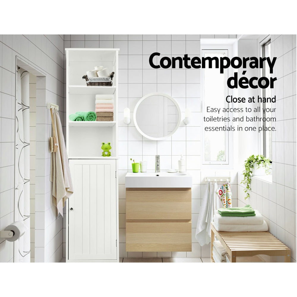 Artiss Bathroom Cabinet Storage 160cm White FURNI-G-TB128-WH