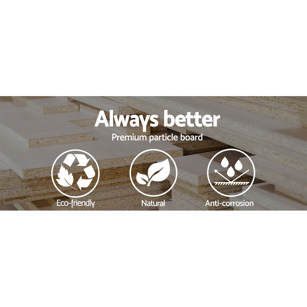 Artiss TV Cabinet Entertainment Unit 180cm Oak White Gary FURNI-G-TONI-TV180-AB