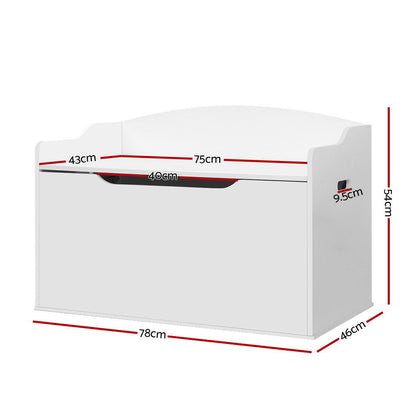 Keezi Kids Toy Box Chest Storage Cabinet Children Clothes Container Organiser FURNI-G-TOY02-WH