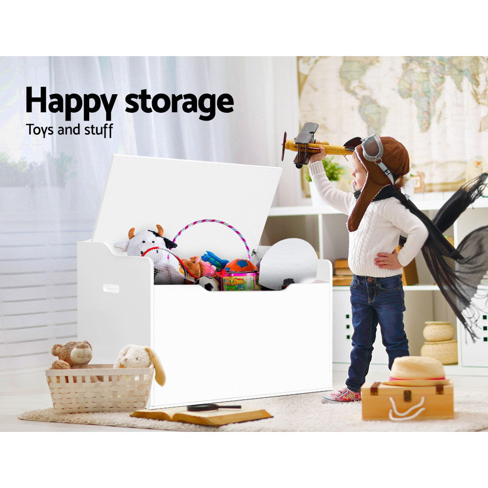 Keezi Kids Toy Box Chest Storage Cabinet Children Clothes Container Organiser FURNI-G-TOY02-WH