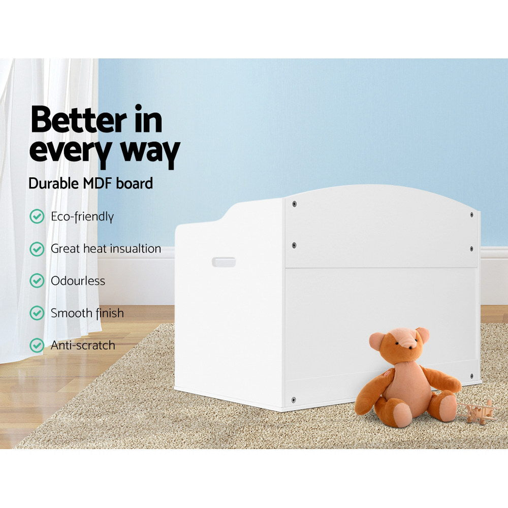 Keezi Kids Toy Box Chest Storage Cabinet Children Clothes Container Organiser FURNI-G-TOY02-WH