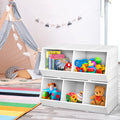 Keezi Kids Toy Box Bookshelf Storage Bookcase Organiser Display Stackable FURNI-G-TOY203-WH