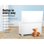 Keezi Kids Toy Box Chest Storage Blanket Children Clothes Room Organiser White FURNI-G-TOY213-WH