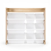 Keezi Kids Toy Box 9 Bins Bookshelf Organiser Display Shelf Storage Rack Wooden FURNI-G-TOY8BIN-WD