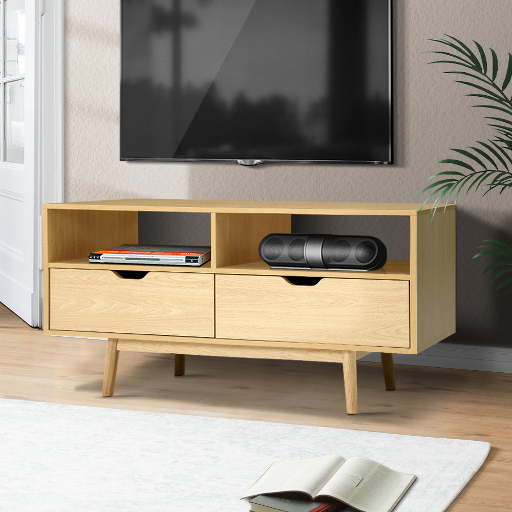 Artiss TV Cabinet Entertainment Unit 120cm Pine Ford FURNI-G-TV120-WD-AB