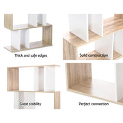 Artiss Bookshelf 5 Tiers - RITA White and Oak FURNI-GEN2SHELF-AB