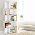Artiss Bookshelf 5 Tiers - RITA White and Oak FURNI-GEN2SHELF-AB