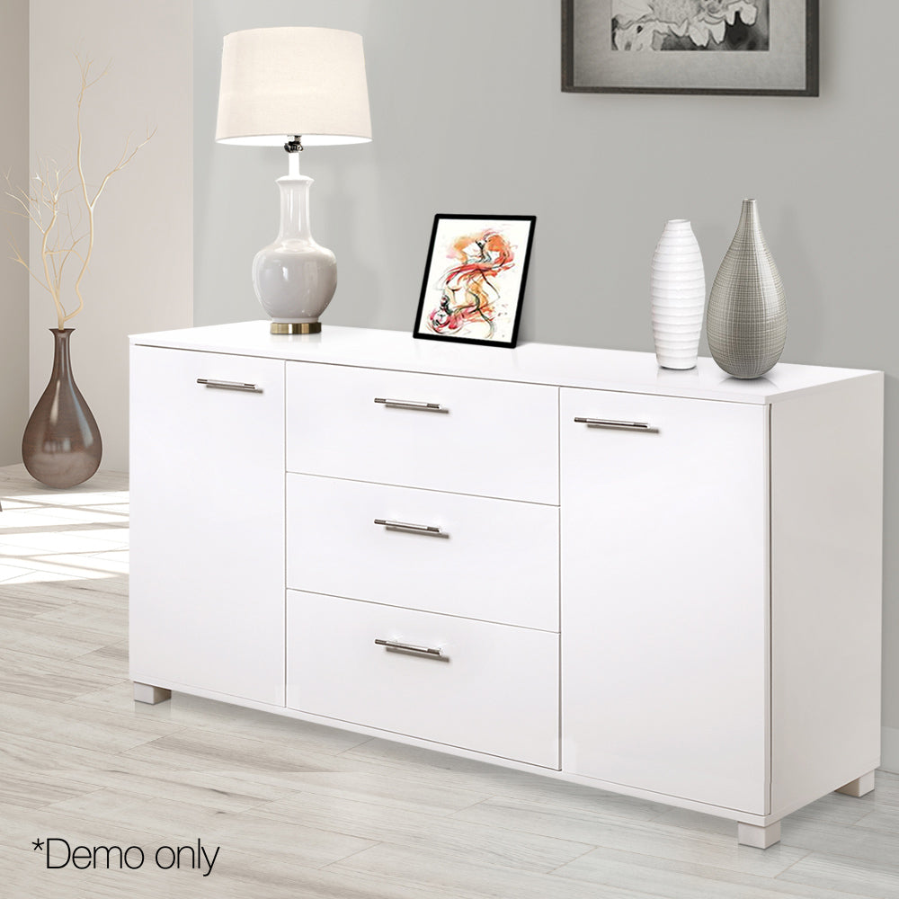 Artiss Buffet Sideboard High Gloss - White FURNI-GLOSS-BF-WH-AB