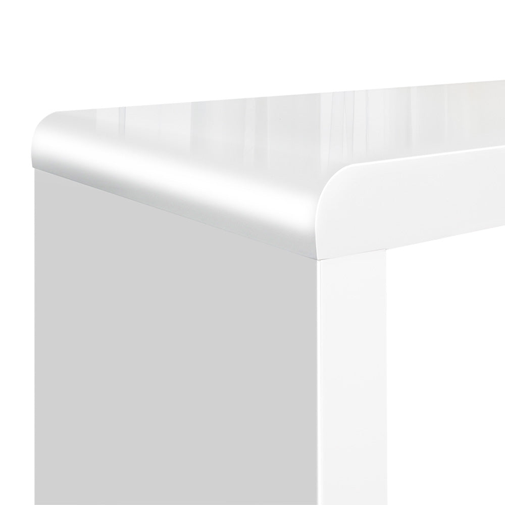Artiss Nesting Coffee Table Set of 3 Glossy White FURNI-GLOSS-NEST3