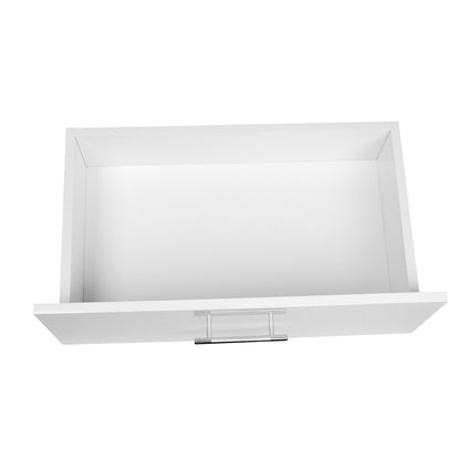 Artiss Bedside Table 2 Drawers High Gloss - White FURNI-GLOSS-SIDE-WH