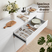 Artiss Buffet Sideboard Cabinet 180cm Cupboard Pantry Storage Drawer White DANA FURNI-L-BF02-WH-ABC