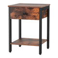 Artiss Bedside Table Nightstand 1 Drawer Shelves Walnut FURNI-L-BS06-WAL