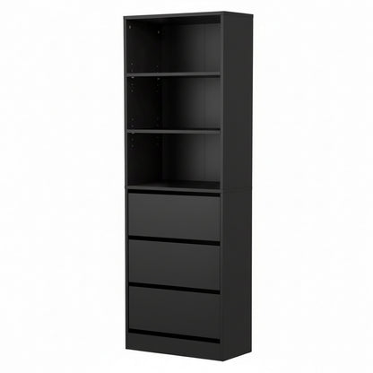 Artiss 3 Chest of Drawers Tallboy Cabinet Black FURNI-L-CDR-3D3S-BK-AB