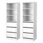 Artiss 2x Chest of 3 Drawers Tallboy Cabinet White FURNI-L-CDR-3D3S-WHX2
