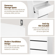 Artiss 2x Chest of 3 Drawers Tallboy Cabinet White FURNI-L-CDR-3D3S-WHX2