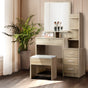 Artiss Dressing Table Stool Set 4 Drawers Oak FURNI-L-DRESS03-WD-AB