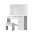 Artiss Dressing Table Set Stool 10 Led Bulbs White FURNI-L-DRESS06-LED-WH-AB