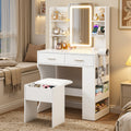 Artiss Dressing Table LED Vanity Desk Set Stool White FURNI-L-DRESS12-WH-AB