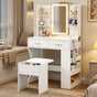Artiss Dressing Table LED Vanity Desk Set Stool White FURNI-L-DRESS12-WH-AB