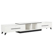 Artiss Extendable TV Cabinet Entertainment Unit Stand White FURNI-L-EXT-TV190-WH-ABC