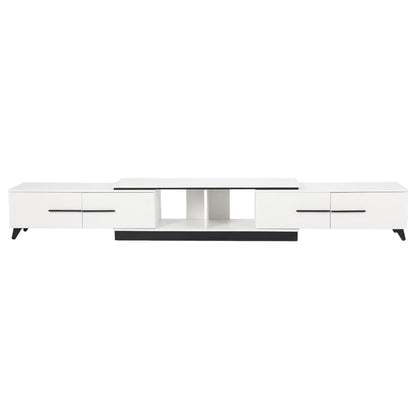Artiss Extendable TV Cabinet Entertainment Unit Stand White FURNI-L-EXT-TV190-WH-ABC