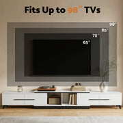 Artiss Extendable TV Cabinet Entertainment Unit Stand White FURNI-L-EXT-TV190-WH-ABC