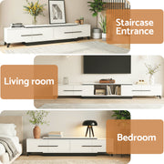 Artiss Extendable TV Cabinet Entertainment Unit Stand White FURNI-L-EXT-TV190-WH-ABC