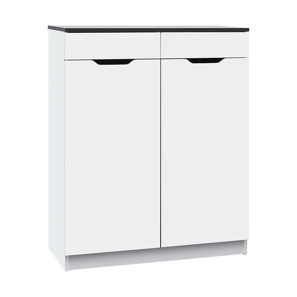 Artiss Shoe Rack Cabinet 30 Pairs White Eve FURNI-L-GS-SHOE01-WHBK-AB