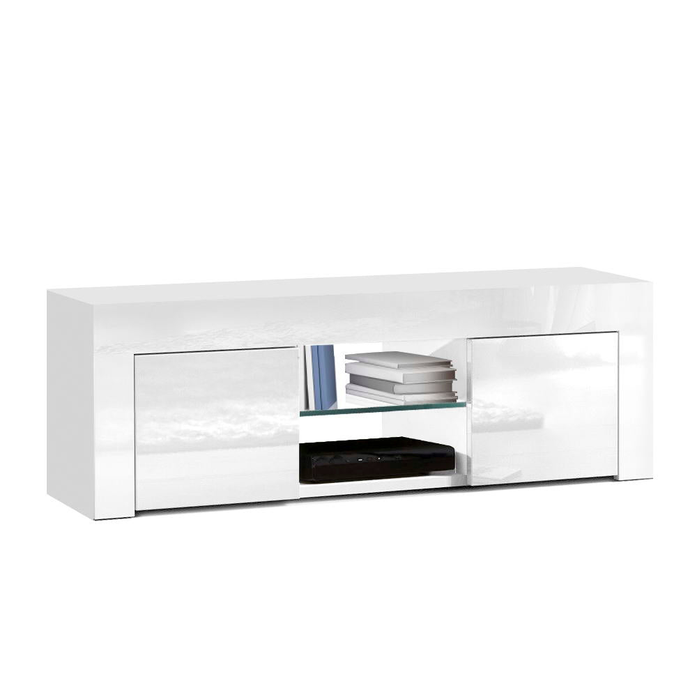 Artiss Entertainment Unit TV Cabinet 130cm White Ivan FURNI-L-GS-TV01A-WH