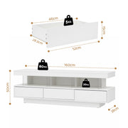 Artiss TV Unit LED 160CM Storage Drawer White