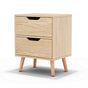 Artiss Bedside Table 2 Drawers Nightstand - BODEN Pine FURNI-L-SCAN-BS01-WD