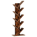 Artiss Tree Bookshelf 9 Tiers Walnut FURNI-L-SHELF-9TB-WAL