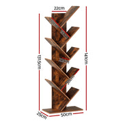 Artiss Tree Bookshelf 9 Tiers Walnut FURNI-L-SHELF-9TB-WAL