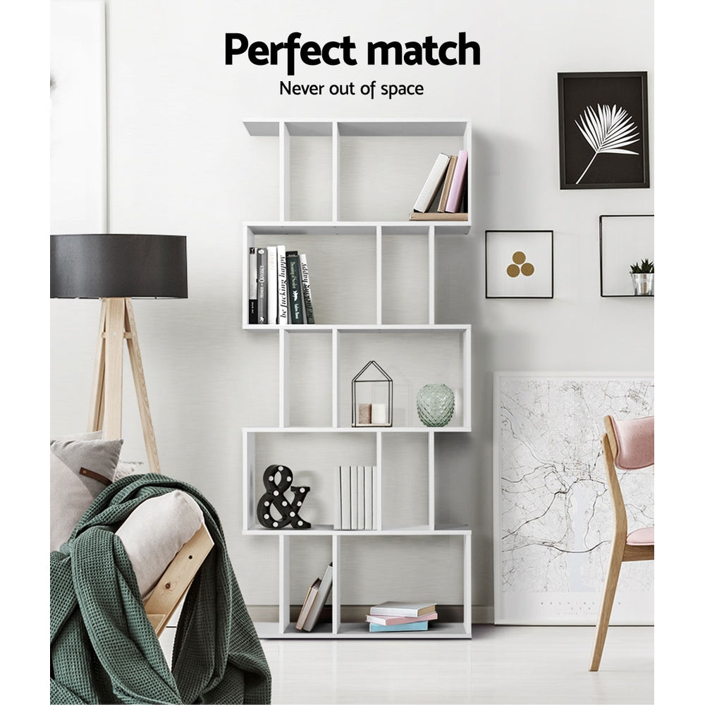 Artiss Bookshelf 5 Tiers - RITA White FURNI-L-SHELF01-WH-AB
