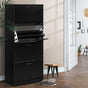 Artiss Shoe Rack Cabinet 60 Pairs 4 Doors - Black FURNI-L-SHOE-4D3R-BK-AB