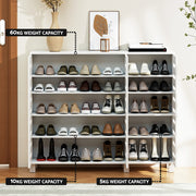 Artiss Shoe Rack Cabinet 30 Pairs Adjustable Shelf White FURNI-L-SHOE-LVD01-WH-AB