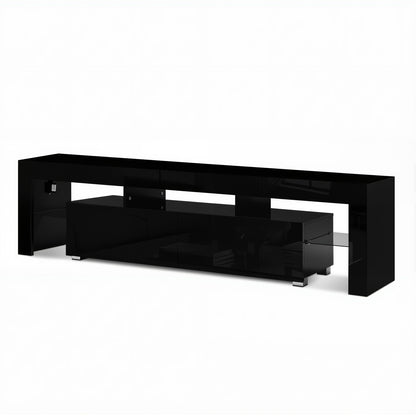 Artiss Entertainment Unit TV Cabinet LED 189cm Black Elo FURNI-L-TV189-BK-AB