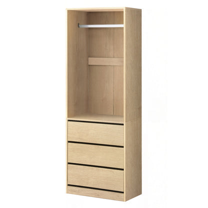 Artiss Wardrobe Clothes Closet Storage Organizer Pine FURNI-L-WR01-3D-WD-AB