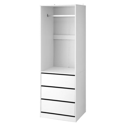 Artiss Wardrobe Clothes Closet Storage Organizer White FURNI-L-WR01-3D-WH-AB