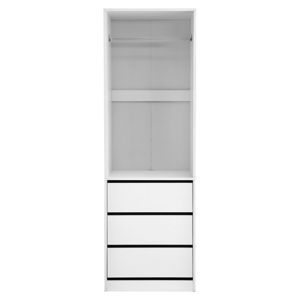 Artiss Wardrobe Clothes Closet Storage Organizer White FURNI-L-WR01-3D-WH-AB