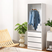 Artiss Wardrobe Clothes Closet Storage Organizer White FURNI-L-WR01-3D-WH-AB