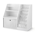 Keezi Kids Bookshelf Children Bookcase Organizer Storage Rack Display Drawer White FURNI-N-BOOK-DACT-WH