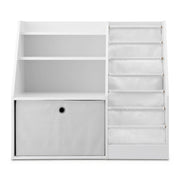 Keezi Kids Bookshelf Children Bookcase Organizer Storage Rack Display Drawer White FURNI-N-BOOK-DACT-WH
