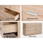 Artiss 6 Chest of Drawers - VEDA Pine FURNI-N-CDR-01-WD-AB