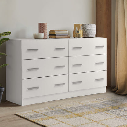 Artiss 6 Chest of Drawers - VEDA White FURNI-N-CDR-01-WH-AB