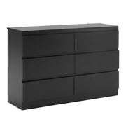 Artiss 6 Chest of Drawers Lowboy Black