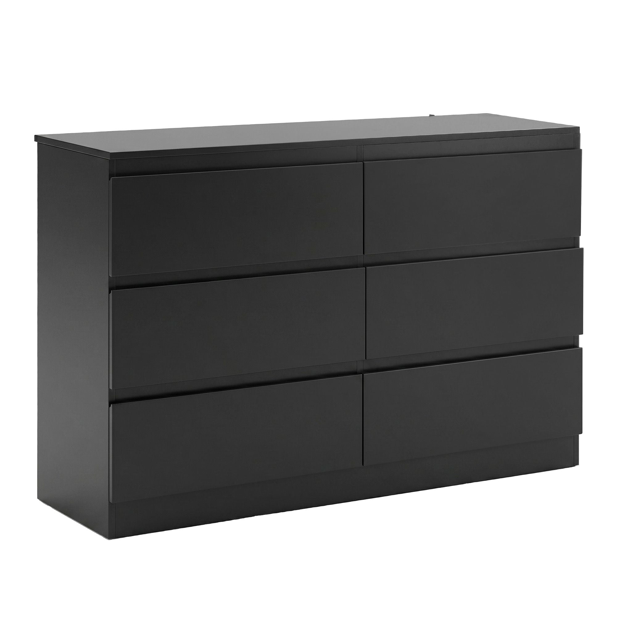 Artiss 6 Chest of Drawers Lowboy Black