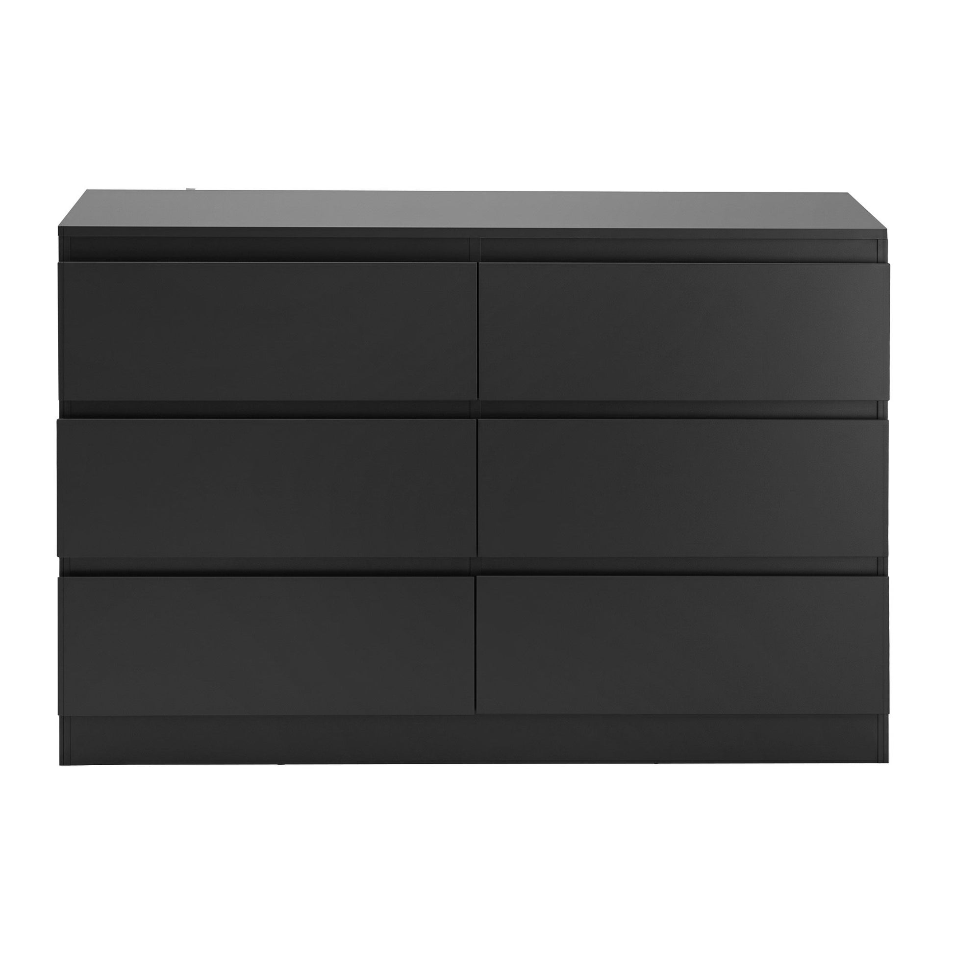 Artiss 6 Chest of Drawers Lowboy Black FURNI-N-CDR-02-BK-AB
